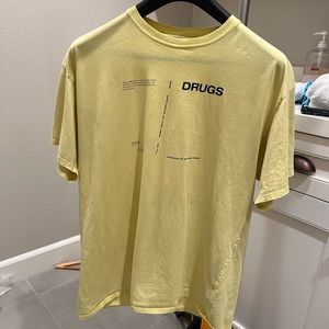 Raf Simons DRUGS T Shirt in Yellow in M